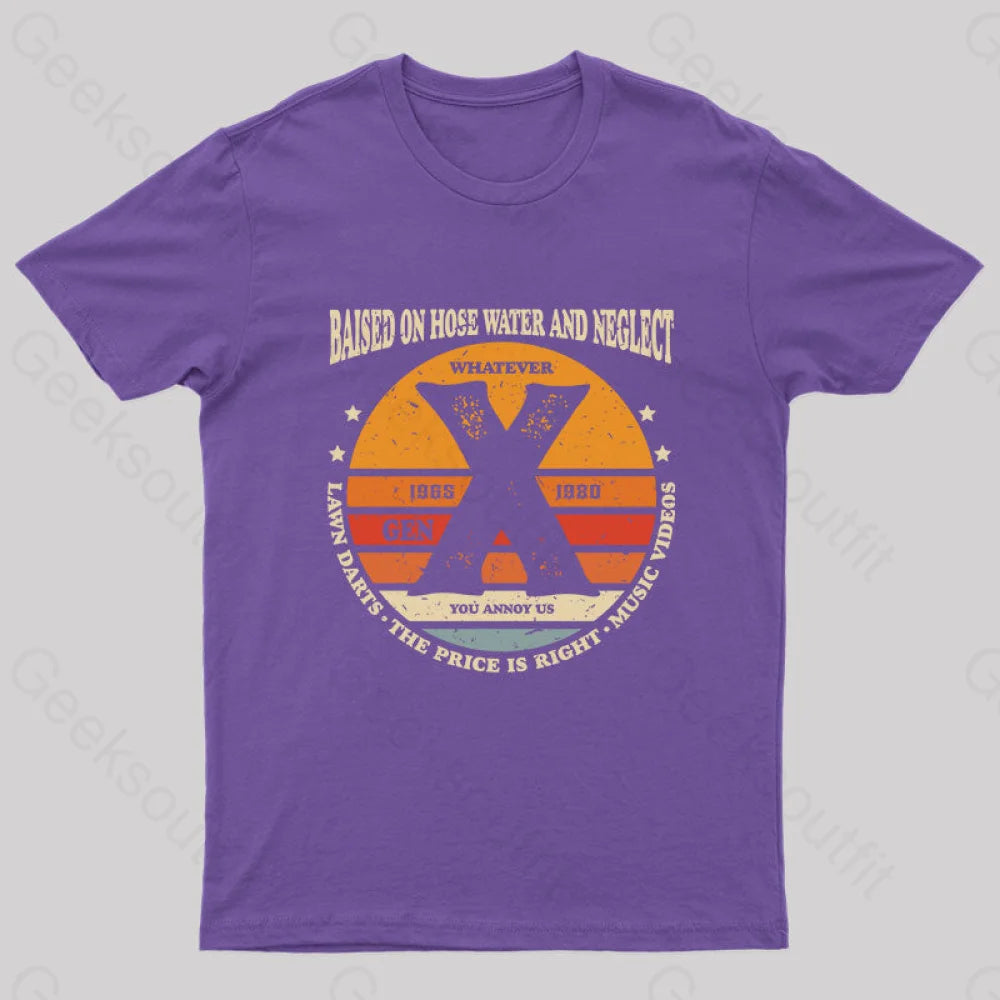 Balsed On Hose Water And Neglect T-Shirt Purple / S