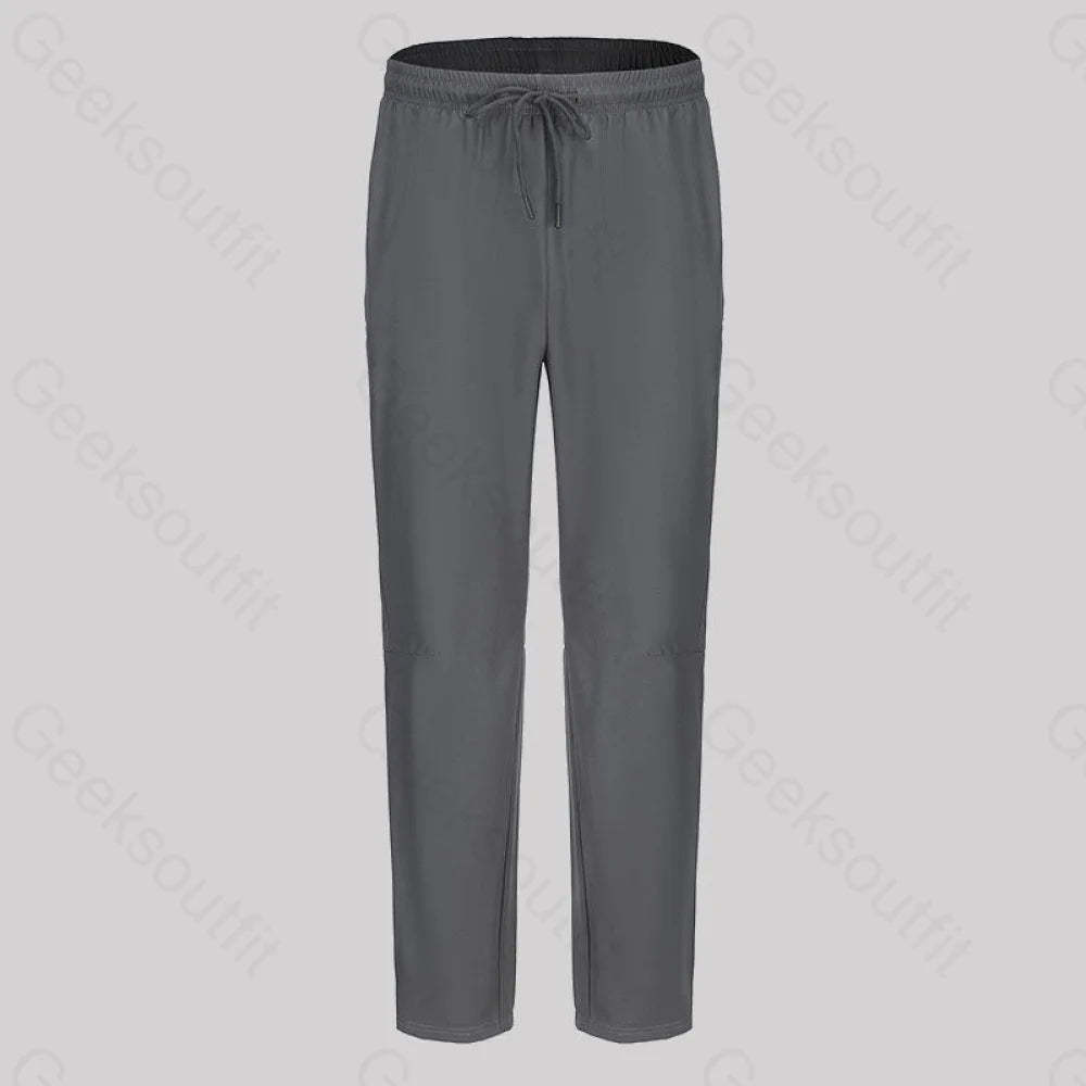 Basic Ultra-Thin Breathable Straight Geek Trousers Gray / M