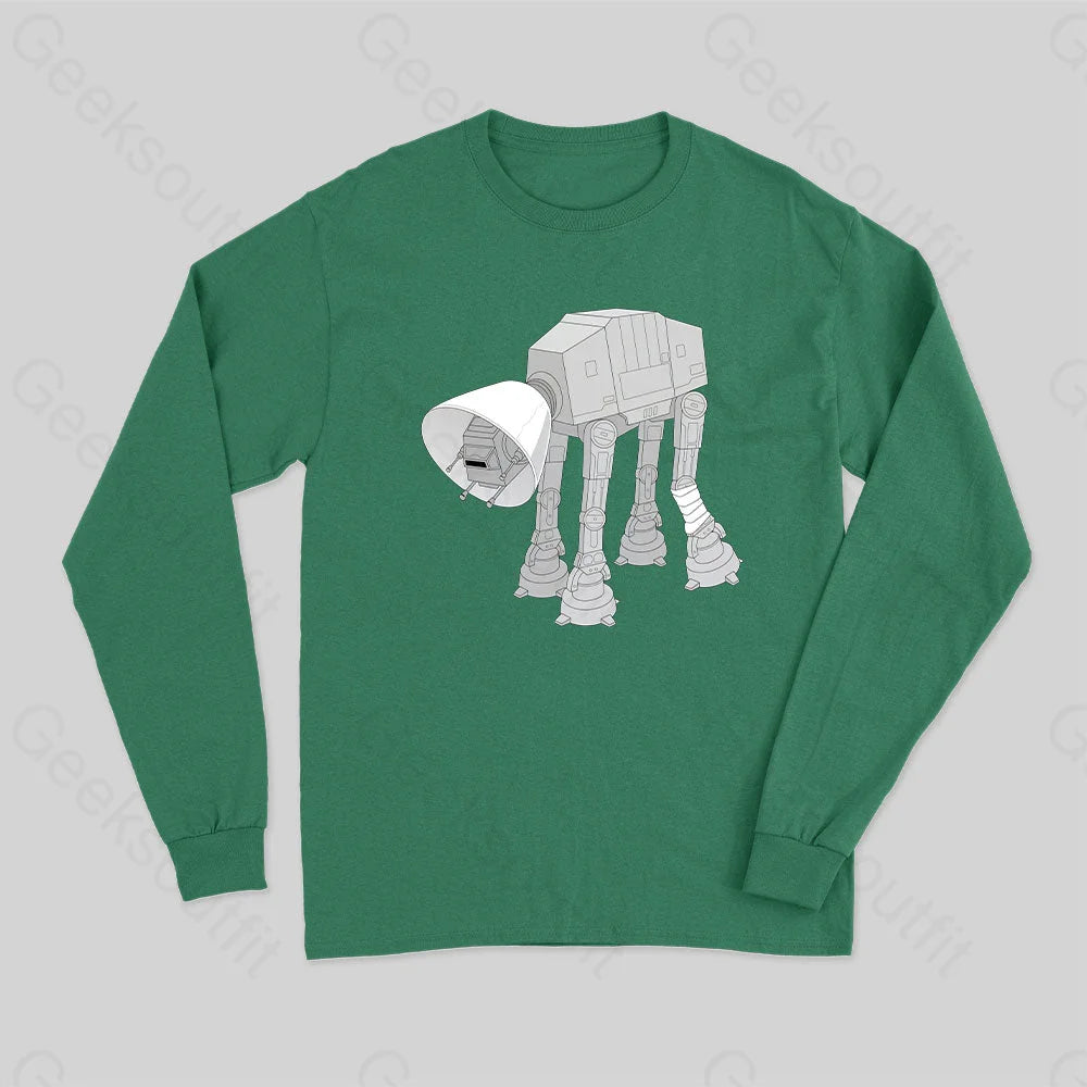 Battle Damage Long Sleeve T-Shirt Green / S