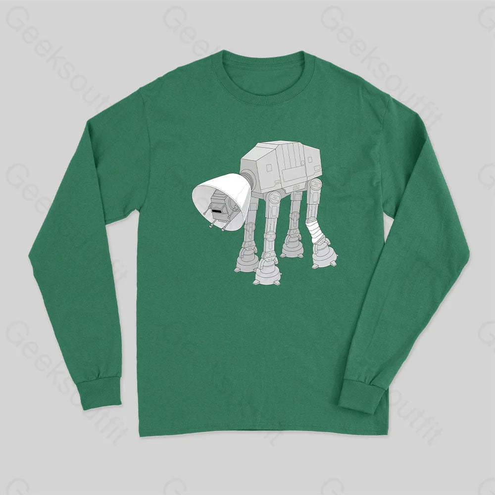 Battle Damage Long Sleeve T-Shirt Green / S