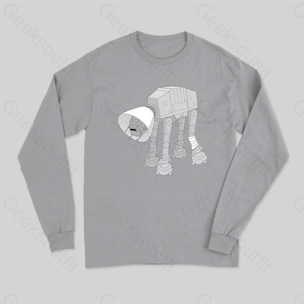 Battle Damage Long Sleeve T-Shirt Grey / S