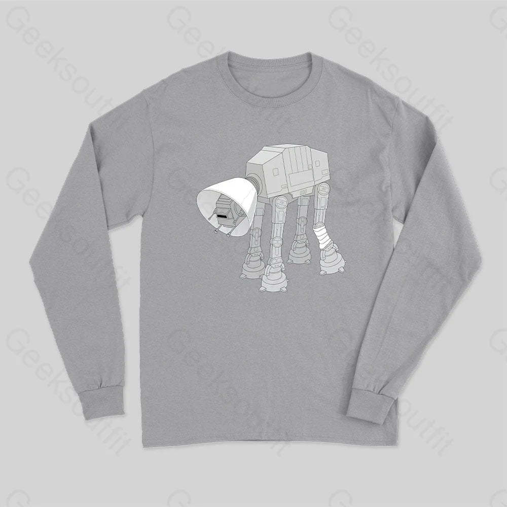 Battle Damage Long Sleeve T-Shirt Grey / S