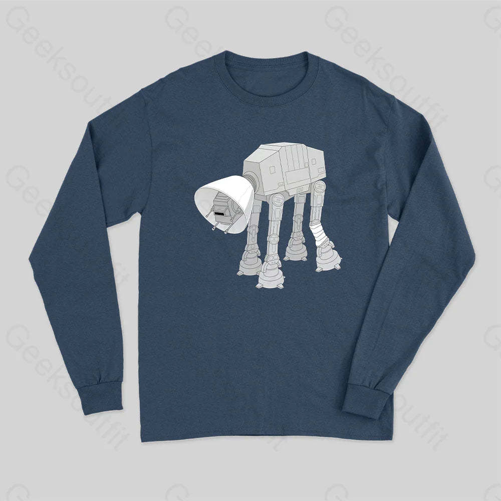 Battle Damage Long Sleeve T-Shirt Navy / S