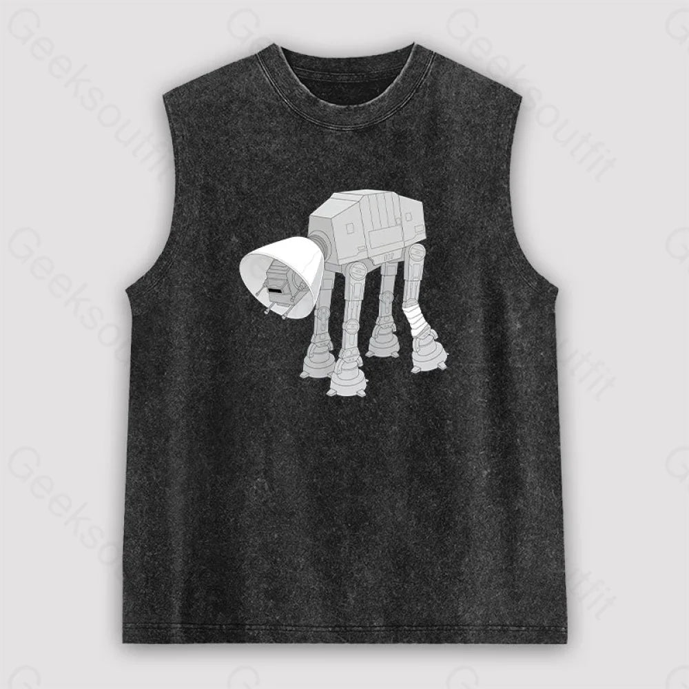 Battle Damage Unisex Washed Tank Black / S
