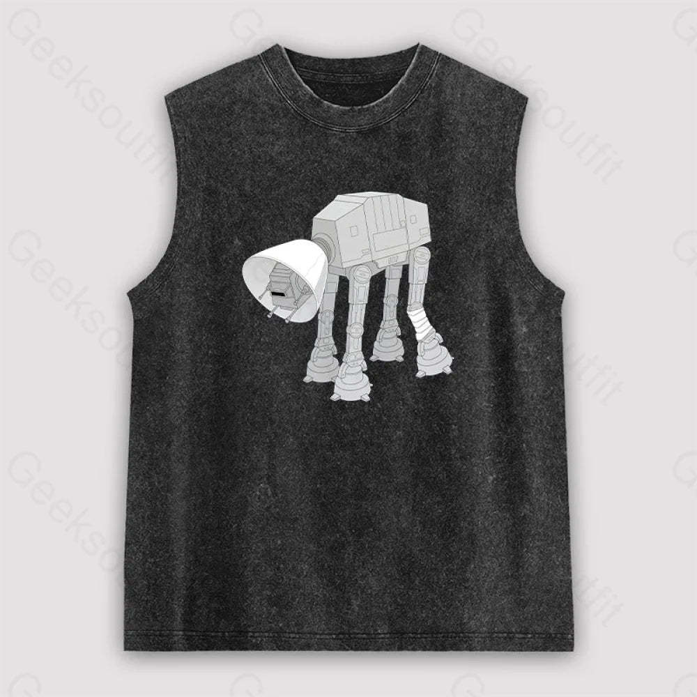 Battle Damage Unisex Washed Tank Black / S