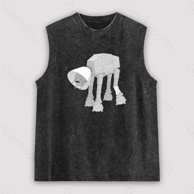 Battle Damage Unisex Washed Tank Black / S