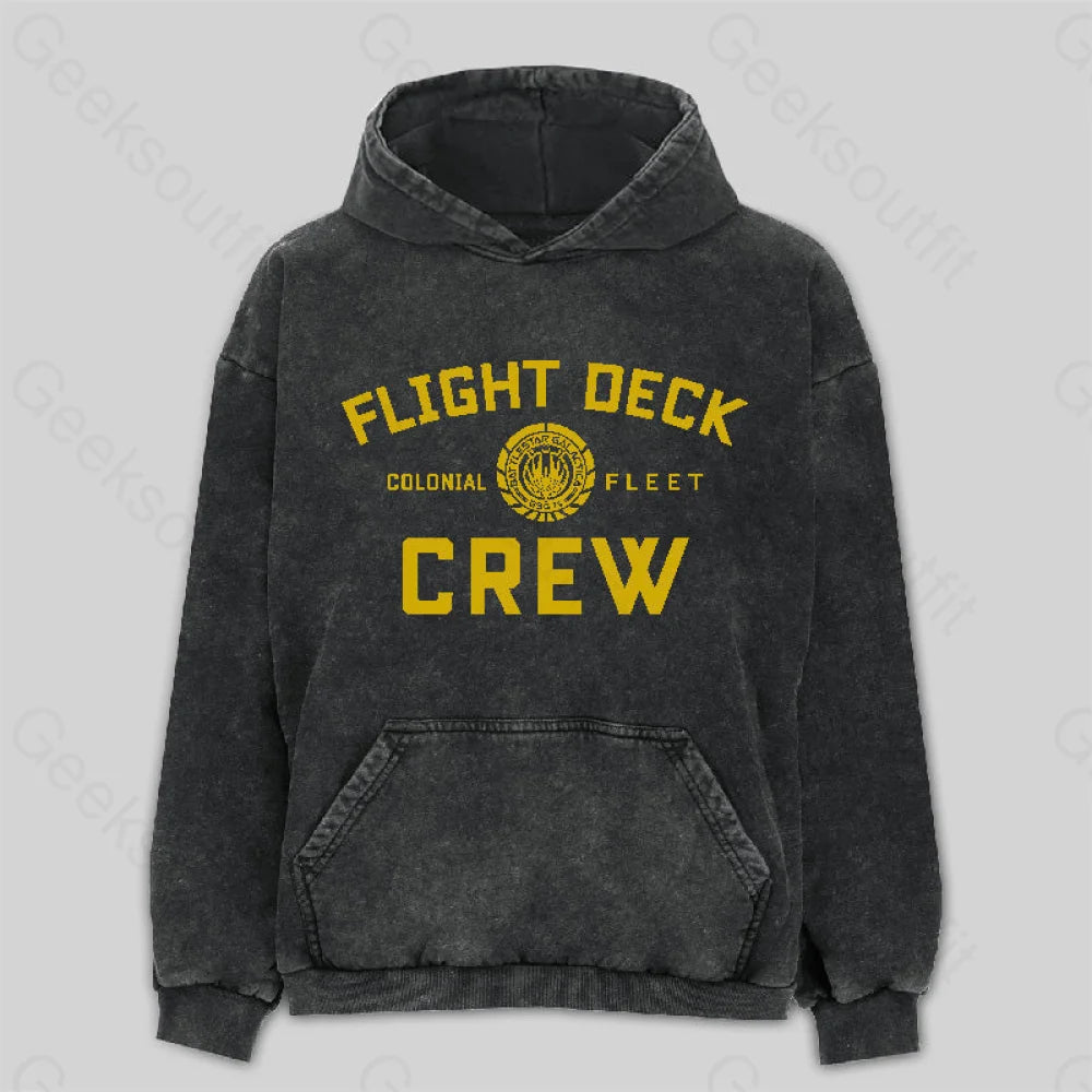 Battlestar Galactica Flight Deck Crew Washed Hoodie M
