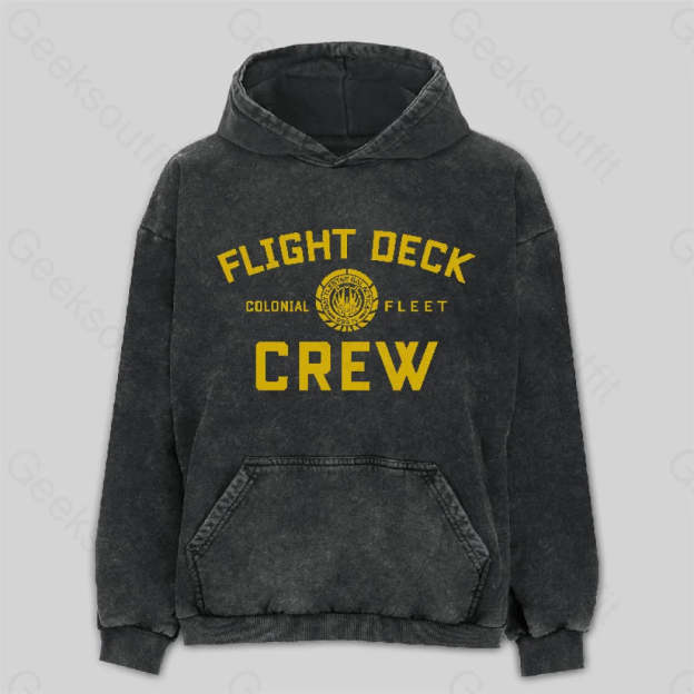 Battlestar Galactica Flight Deck Crew Washed Hoodie M