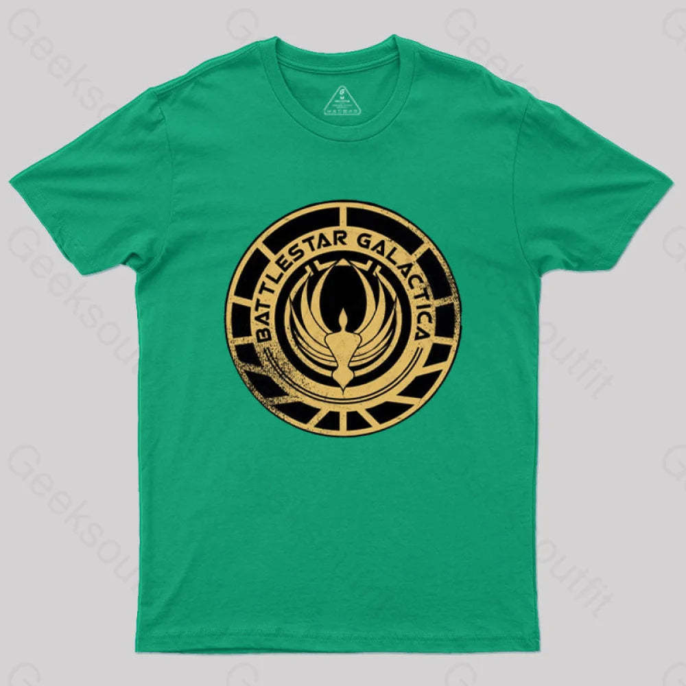 Battlestar Galactica Patch T-Shirt Green / S