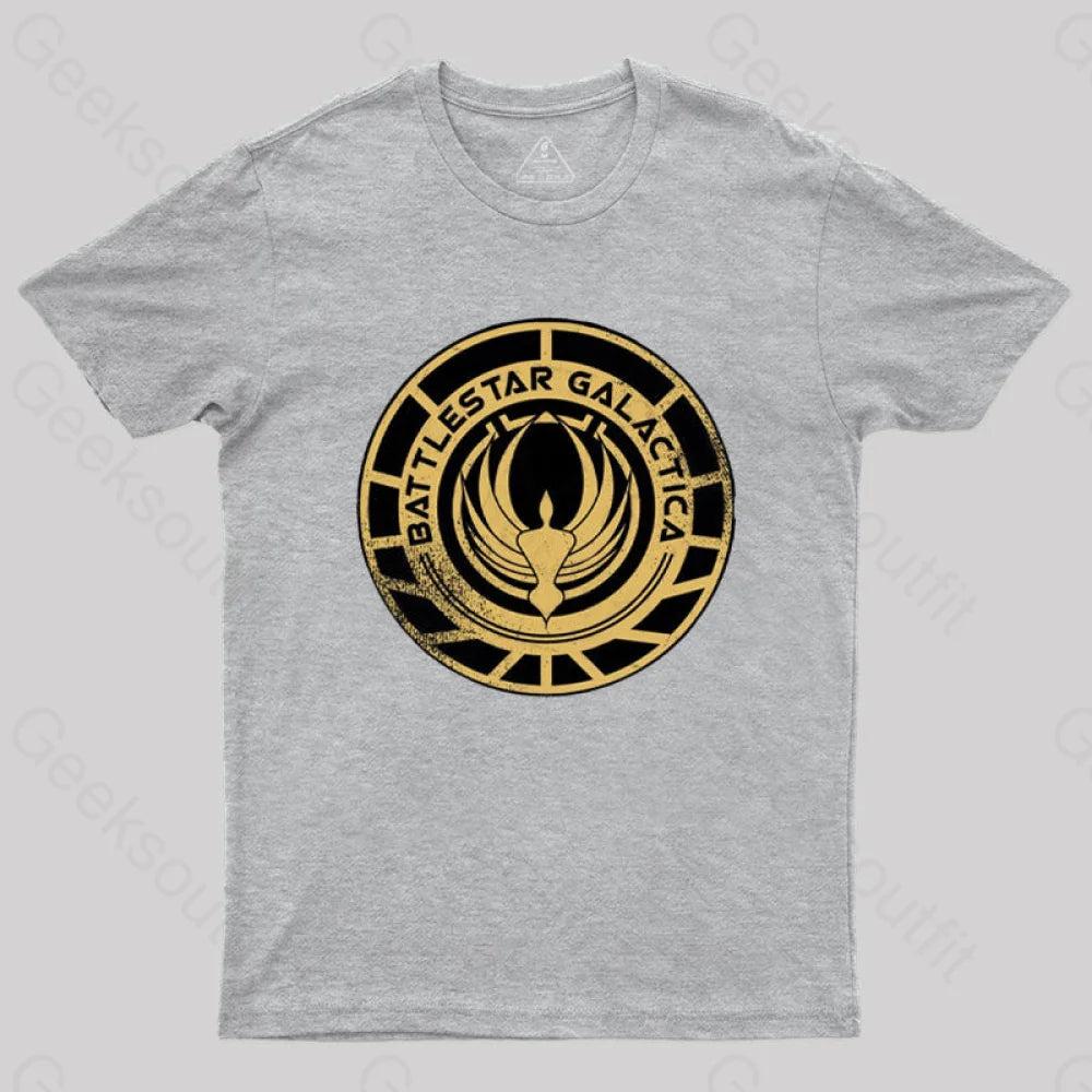 Battlestar Galactica Patch T-Shirt Grey / S