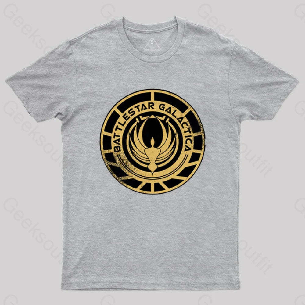 Battlestar Galactica Patch T-Shirt Grey / S