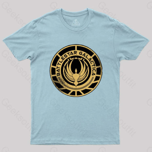 Battlestar Galactica Patch T-Shirt Light Blue / S