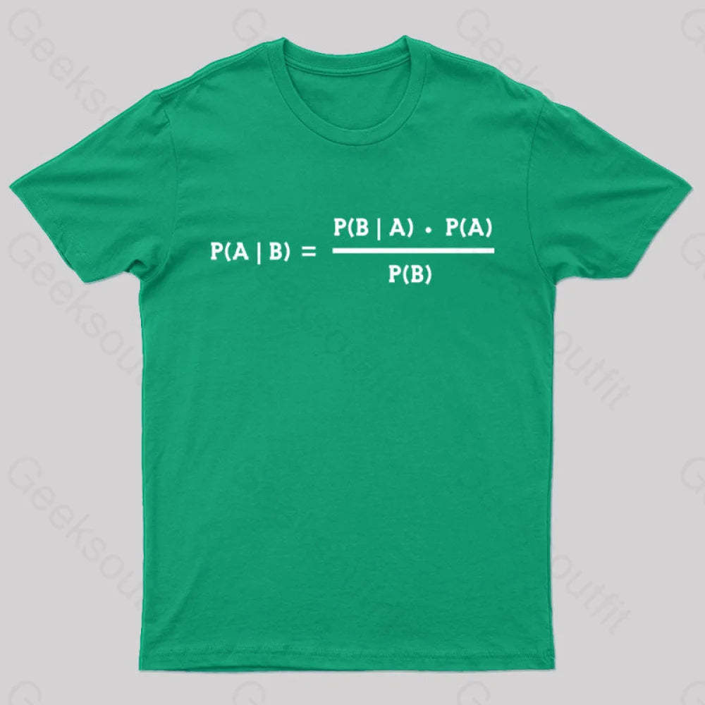 Bayes Theorem Nerd T-Shirt Green / S