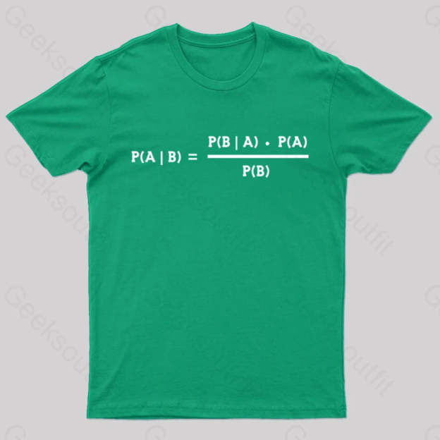 Bayes Theorem Nerd T-Shirt Green / S