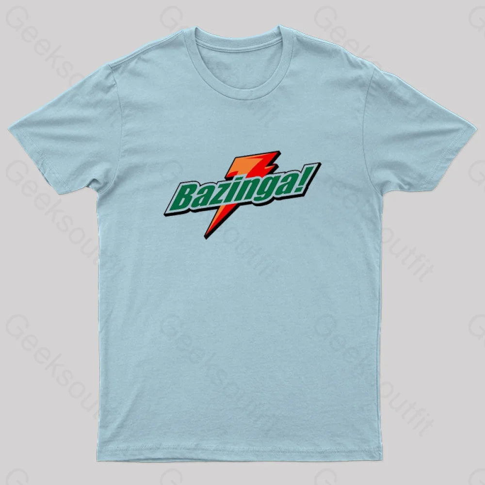 Bazinga Geek T-Shirt Light Blue / S