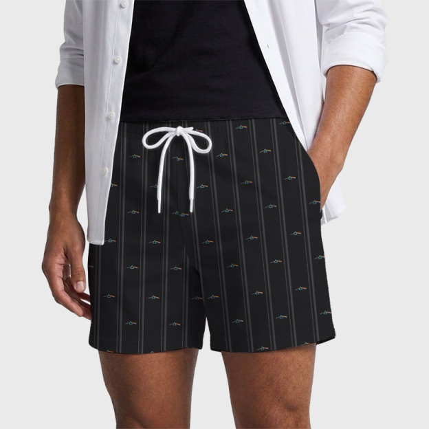 The Dark Side of 8-Bit Geek Hawaiian Swim Trunks