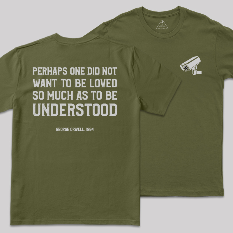 George Orwell Quote Front and Back Printed Geek T-Shirt