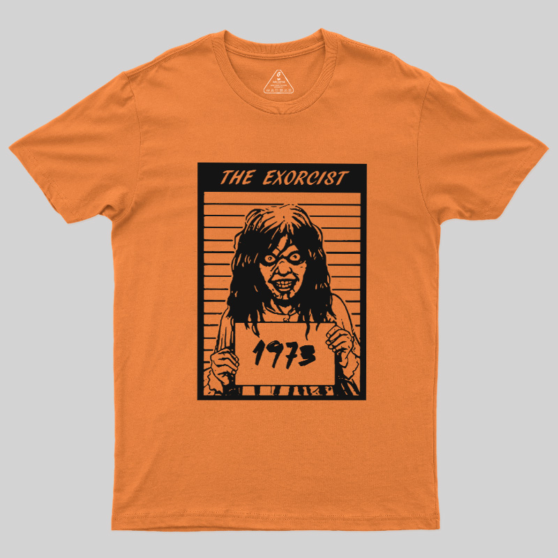 70s Cult Horror Mugshot Line Art Geek T-Shirt