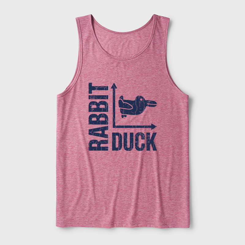 Rabbit or Duck Funny Ultra Soft Heather Tank