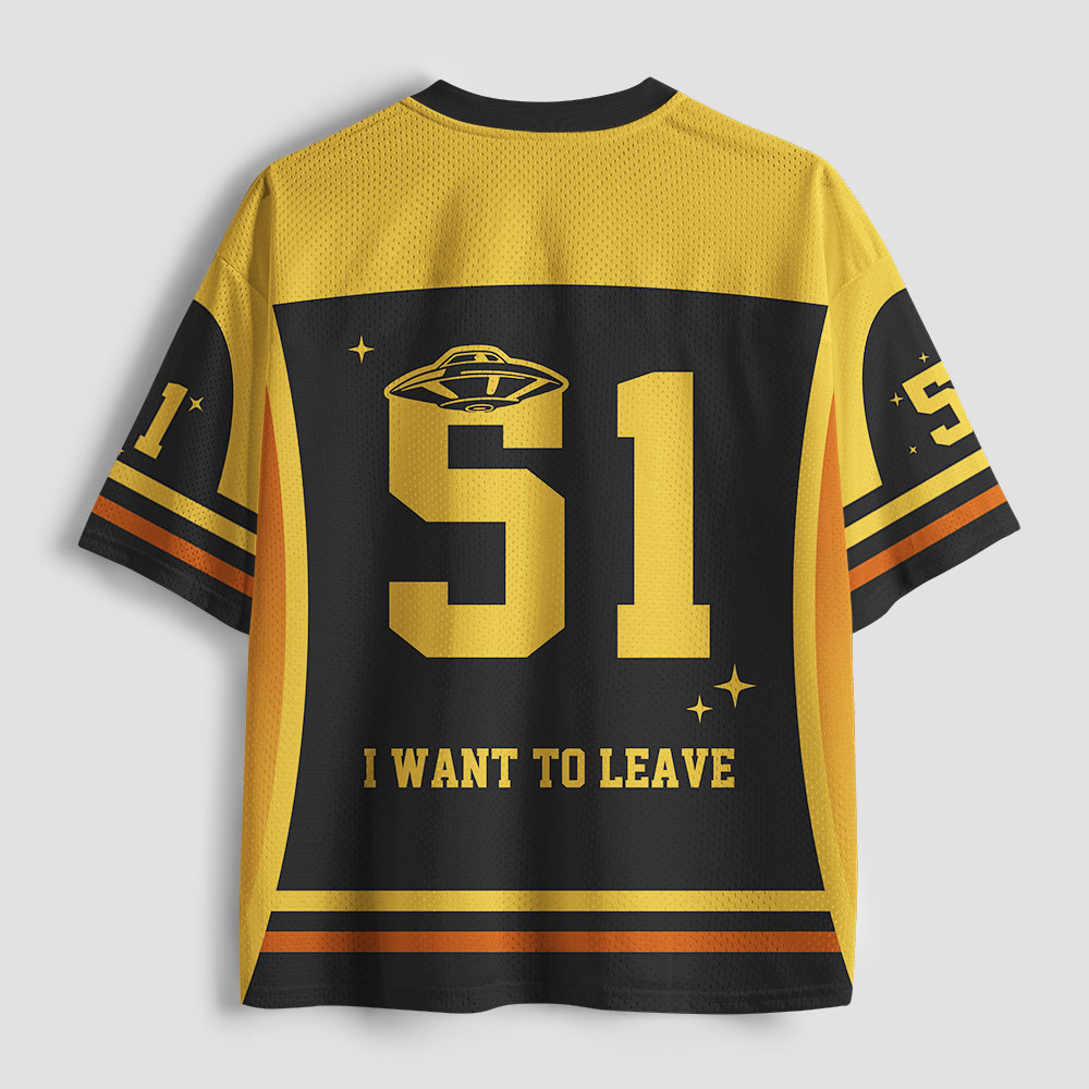 I Want To Leave Geek Mesh Jersey