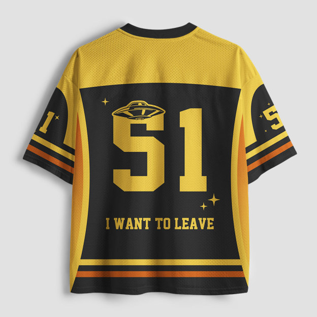 I Want To Leave Geek Mesh Jersey