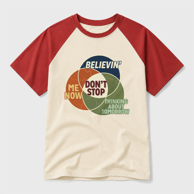Dont Stop Diagram Geek Retro Raglan T-Shirt