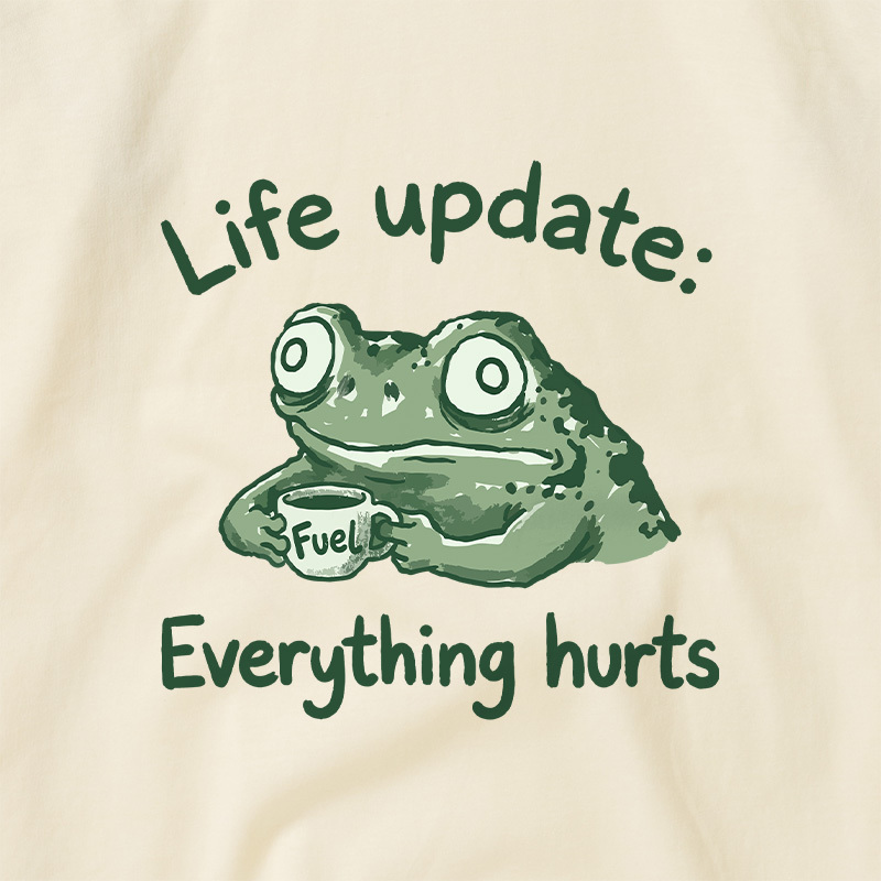 EVERYTHING HURTS Geek Retro Raglan T-Shirt