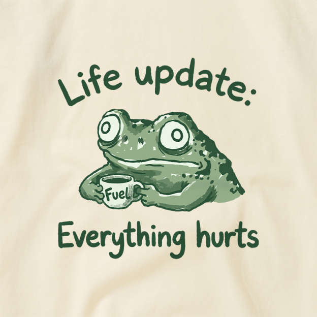 EVERYTHING HURTS Geek Retro Raglan T-Shirt