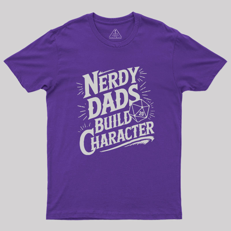 Nerdy Fathers Bulid Character Geek T-Shirt