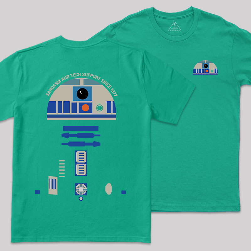 Galactic Tech Support Front and Back Printing Geek T-Shirt
