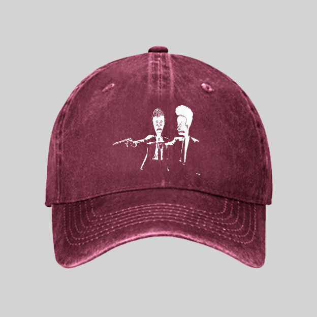 Beavis And Butthead Pulp Fiction Washed Vintage Baseball Cap