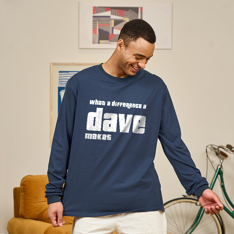What A Difference A Dave Makes Geek Long Sleeve T-Shirt