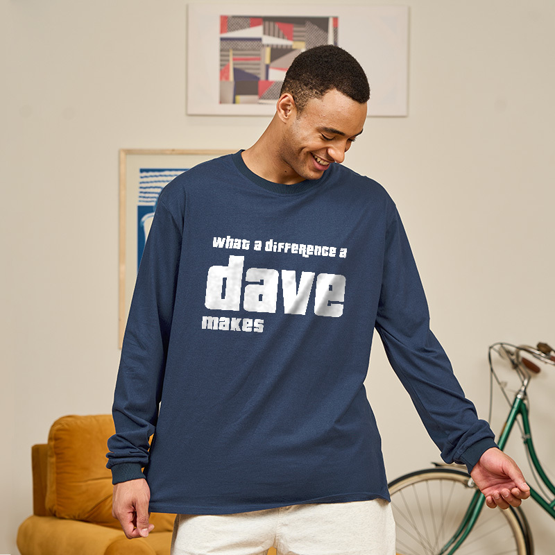 What A Difference A Dave Makes Geek Long Sleeve T-Shirt