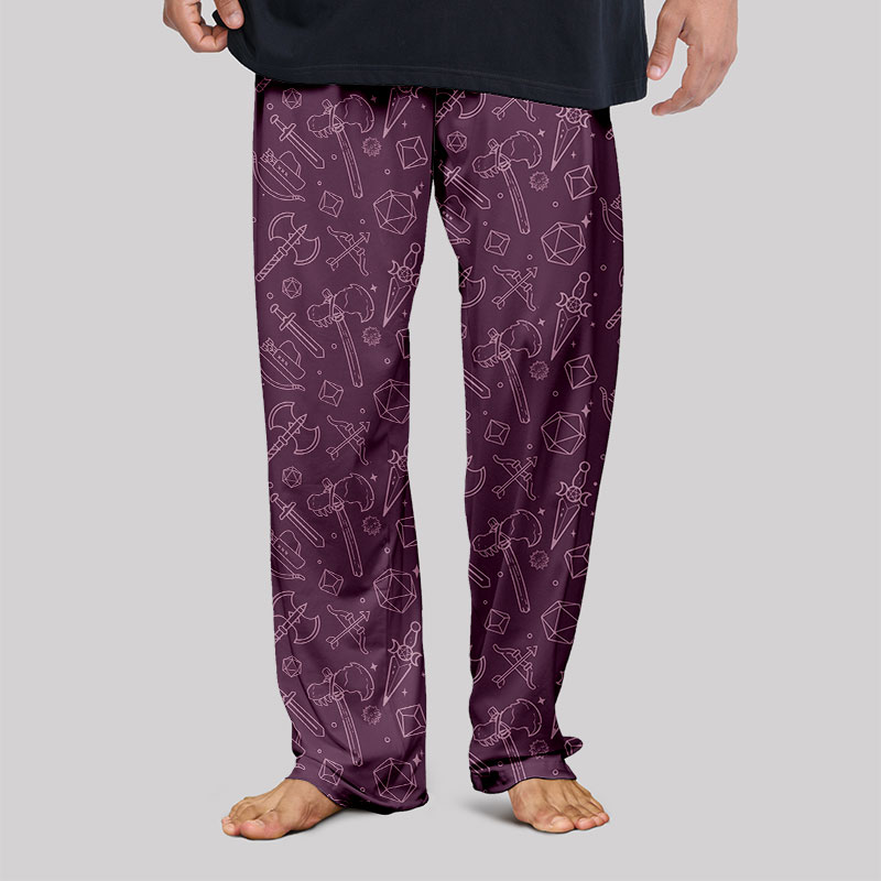 DND Medieval Weapons Geek Loungewear Pants