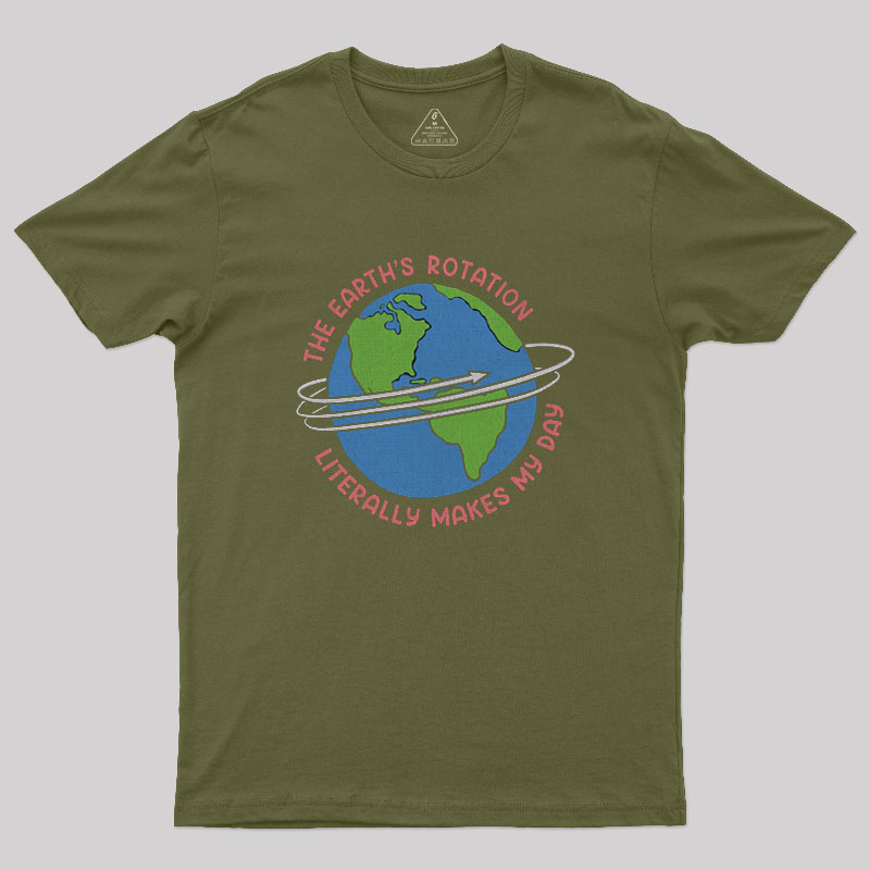 The Earth’S Rotation Literally Makes My Day Geek T-Shirt