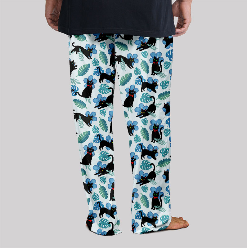 Pixel Cat Hawaii Geek Loungewear Pants