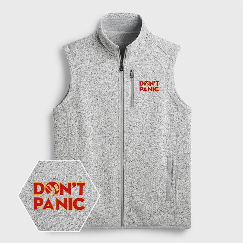 Don't Panic Geek Sweater Fleece Vest
