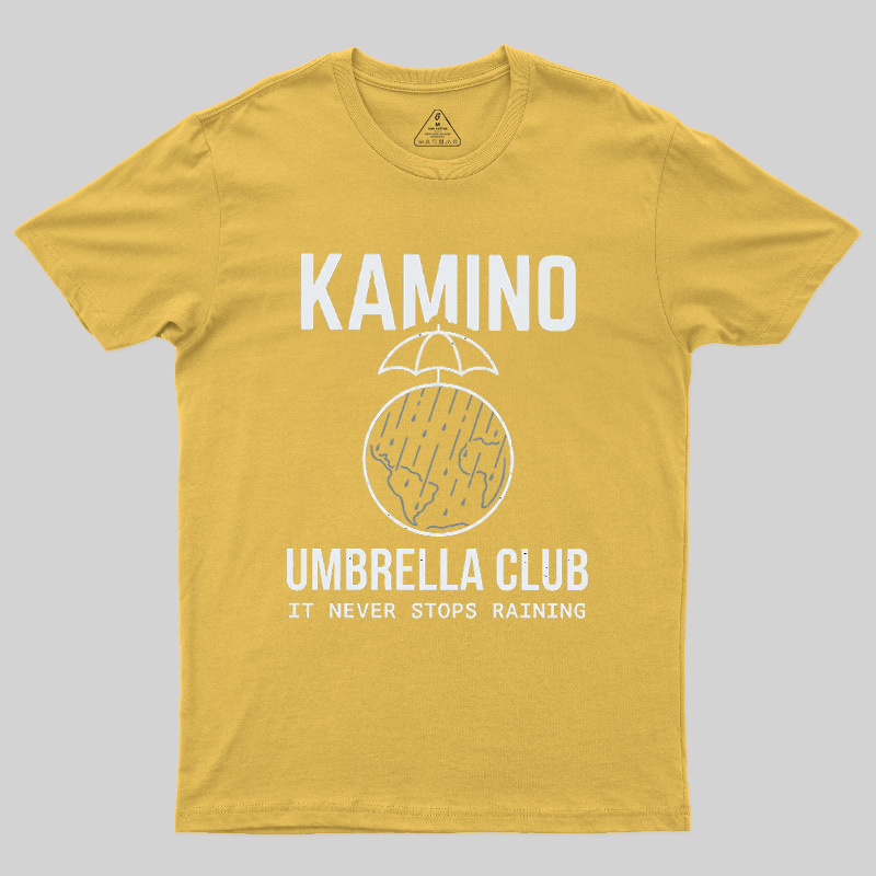 Never Stops Raining Umbrella Club Geek T-Shirt