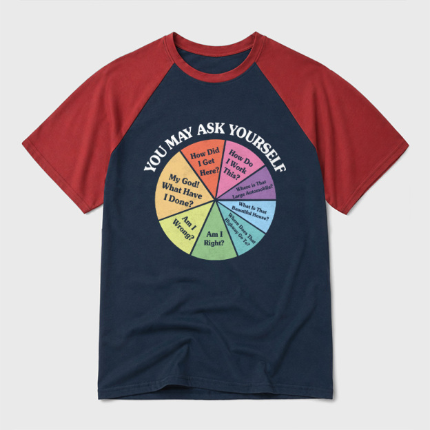 You May Ask Yourself Geek Retro Raglan T-Shirt