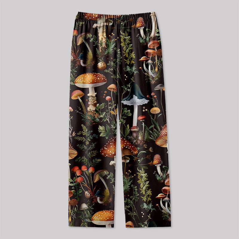 Mushroom Science Retro Geek Loungewear Pants