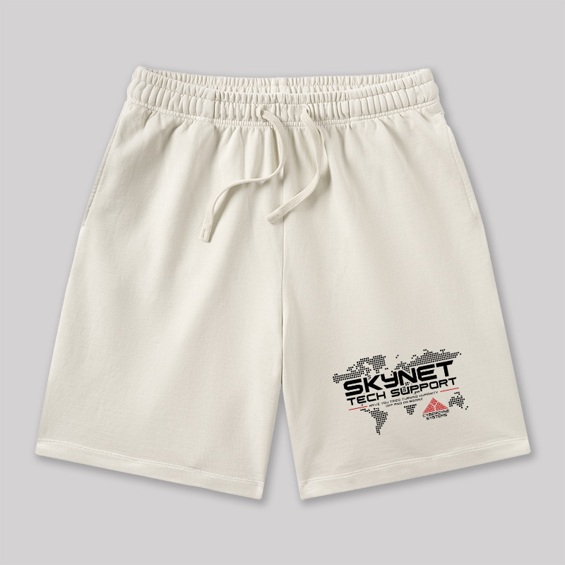 Skynet Tech Support Geeky Washed Shorts
