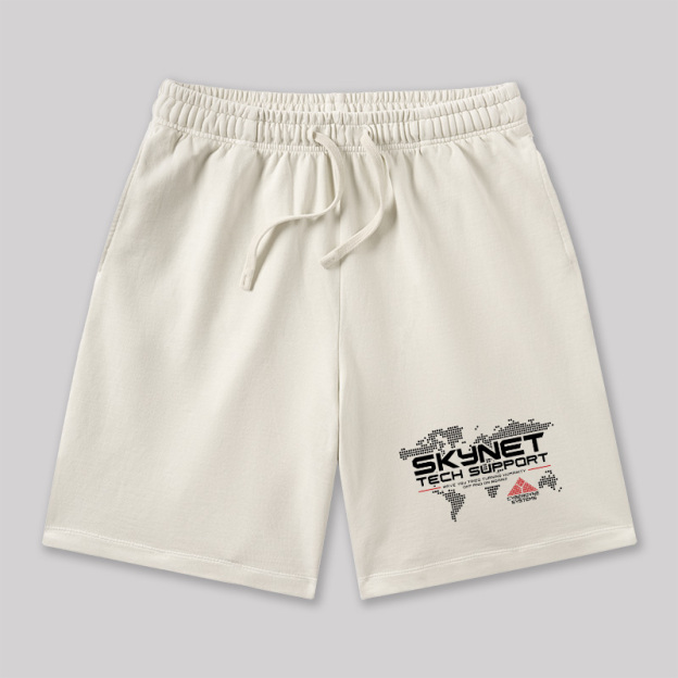 Skynet Tech Support Geeky Washed Shorts