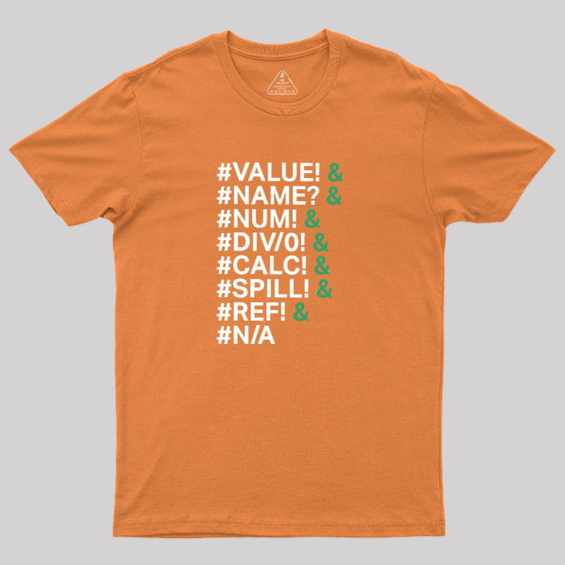 Excel Errors Geek T-Shirt
