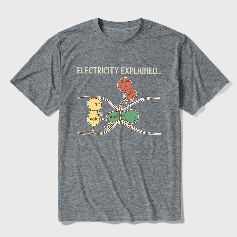 Electricity Explained Ultra Soft Heather Tee