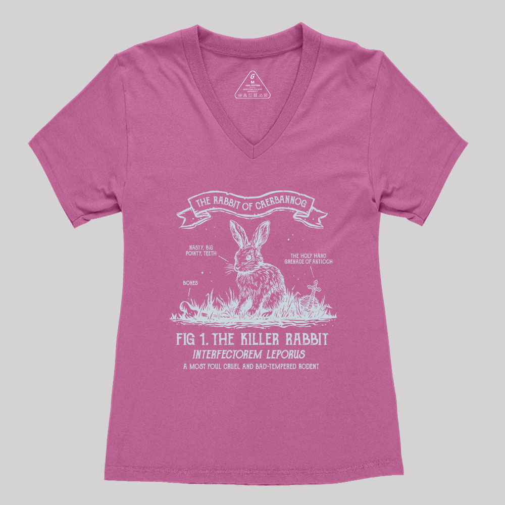 The Rabbit of Caerbannog Geek Women's V-Neck T-shirt