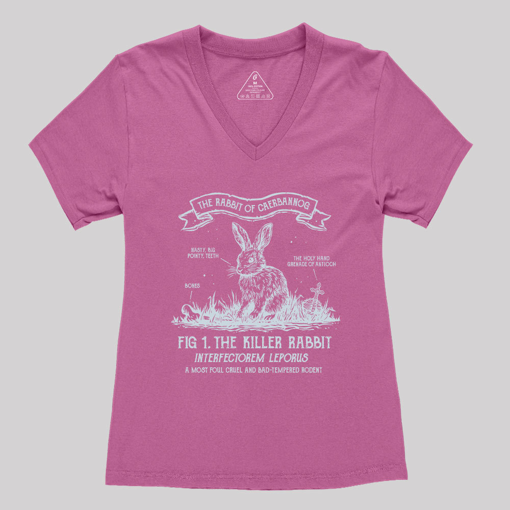 The Rabbit of Caerbannog Geek Women's V-Neck T-shirt