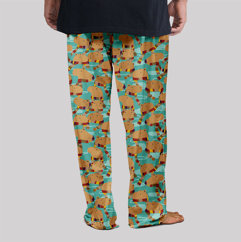 Whovian Capybara Charm Geek Loungewear Pants