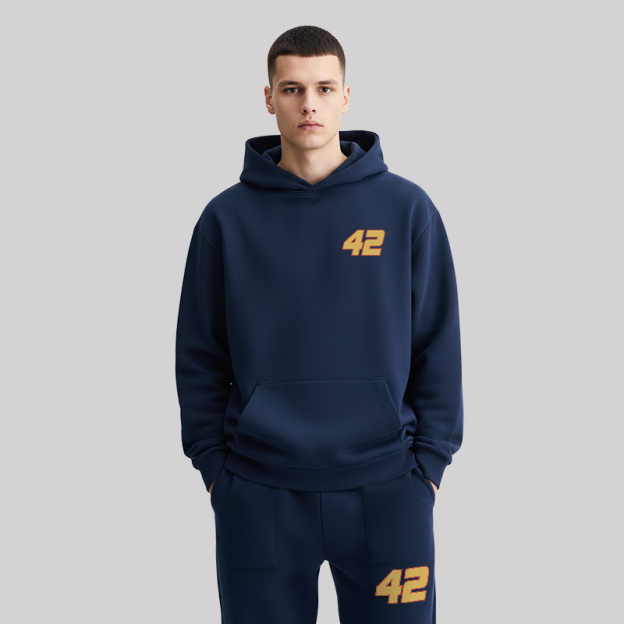 Don't Panic Front and Back Printed Geek Fleece Hoodie Set