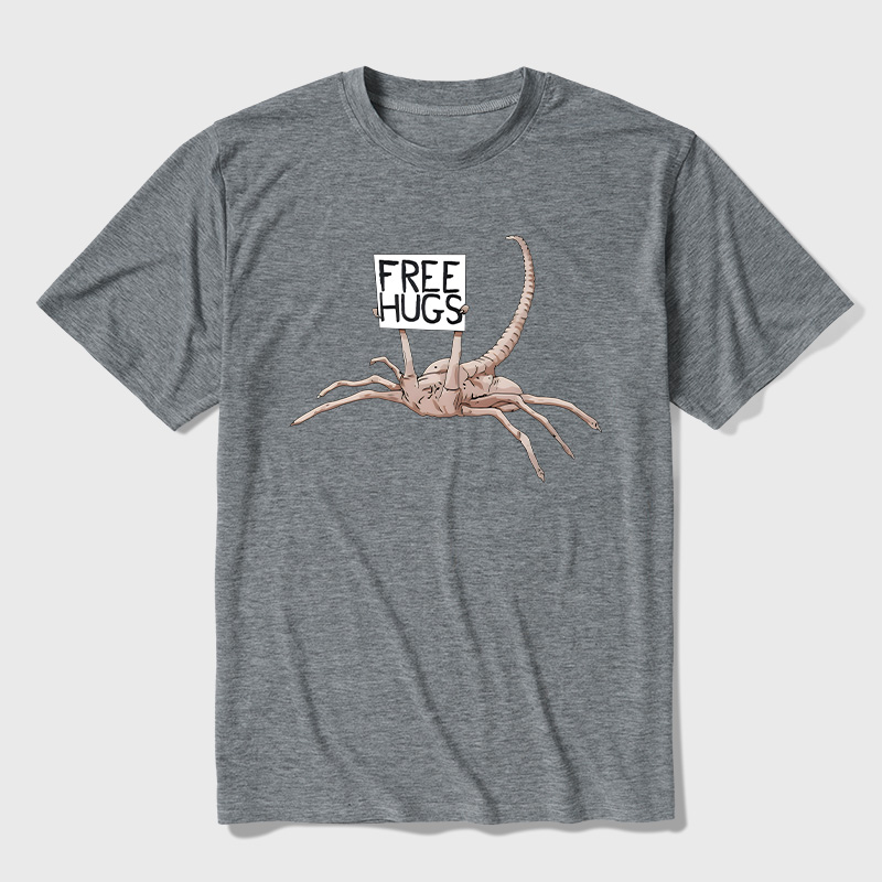 FreeHugs-Alien Xenomorph Ultra Soft Heather Tees