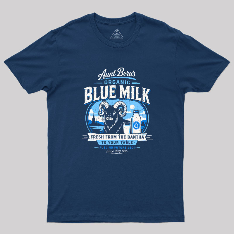 Organic Blue Milk Geek T-Shirt